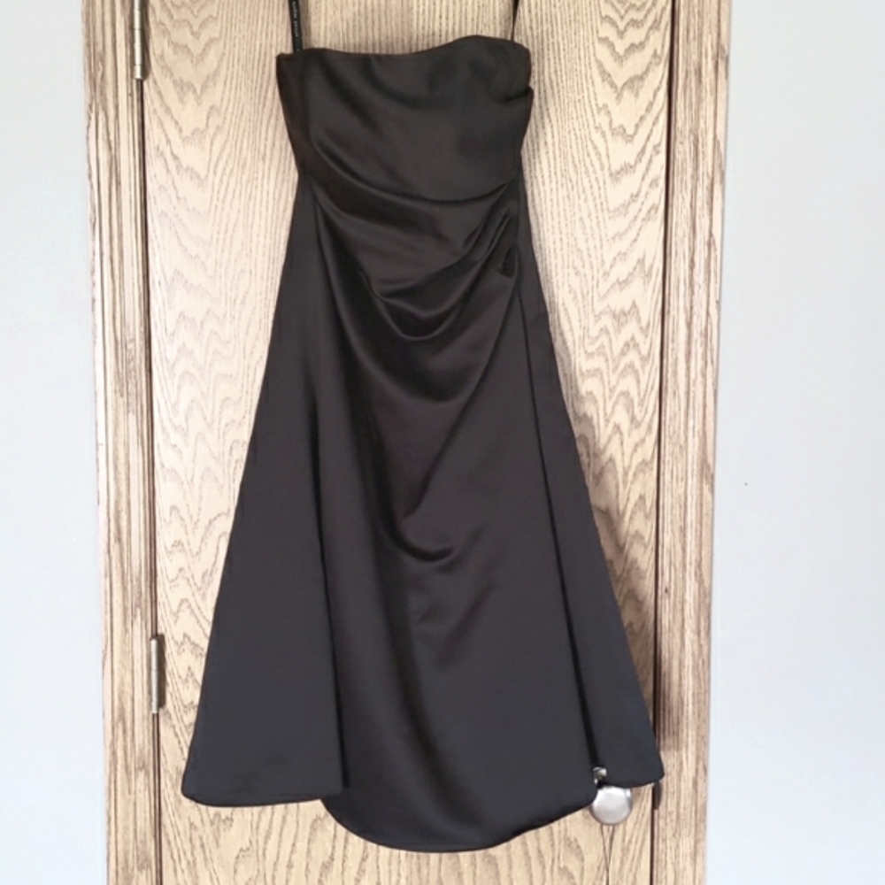 Alfred Angelo Satin Strapless Cocktail Dress